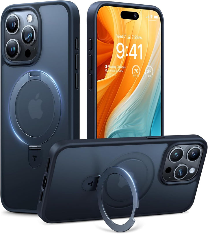 TORRAS für Upro Ostand für iPhone 14 Pro Max Hülle mit Unsichtbar Ständer/Handy Ring/Zertifiziert St