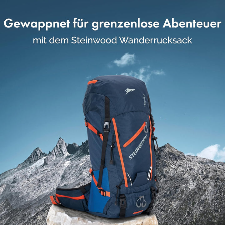 Steinwood Wanderrucksack Herren & Damen 35L - Outdoor-Rucksack, Reiserucksack, Tagesrucksack wassera