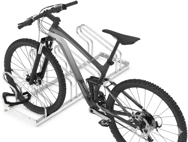 Bügelparker 1054 | einseitig | Fahrradständer für 4 Fahrräder | Freiaufstellung | Stabile, formschön