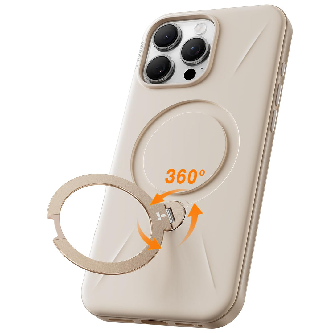 TORRAS Ostand Q3 Fusion für iPhone 16 Pro Max Hülle für Magsafe (Magnetischer Robust Standring) Zert