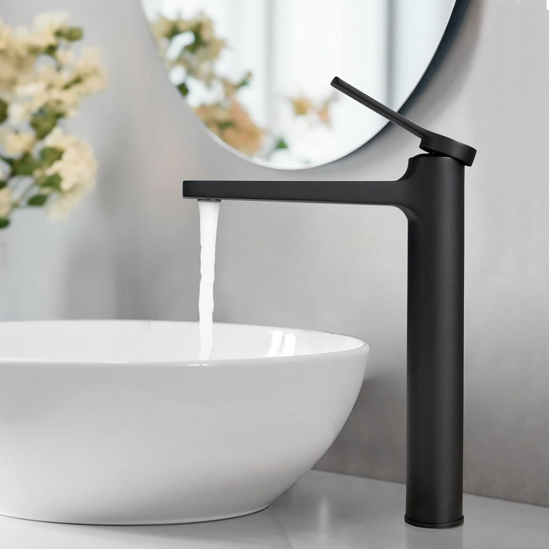 PHASAT Wasserhahn Bad,wasserhahn aufsatzwaschbecken,Hoch Aufsatzwaschbecken Armatur, Mischbatterie E