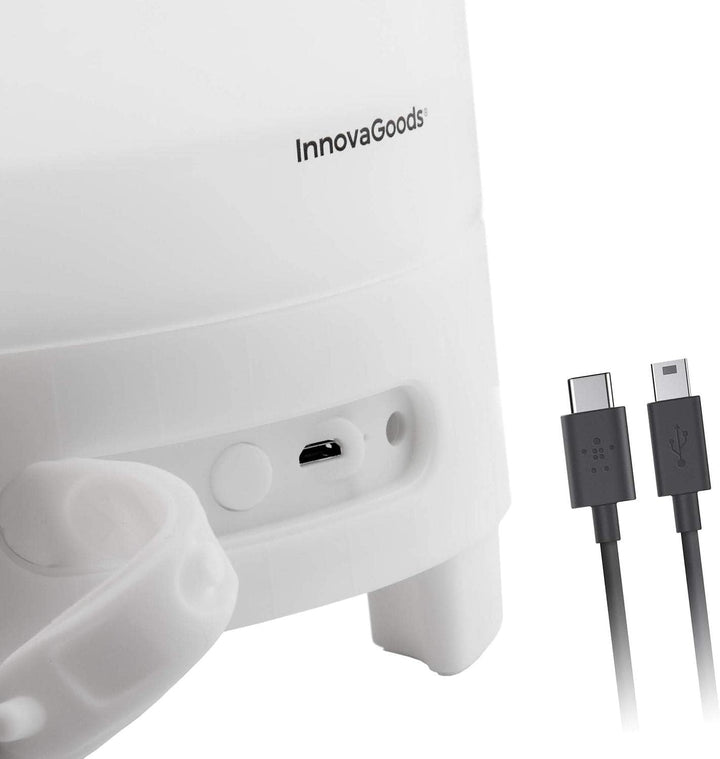 InnovaGoods V0103019 Sonice LED-Eiskübel mit wiederaufladbarem Lautsprecher, PP, Weiss