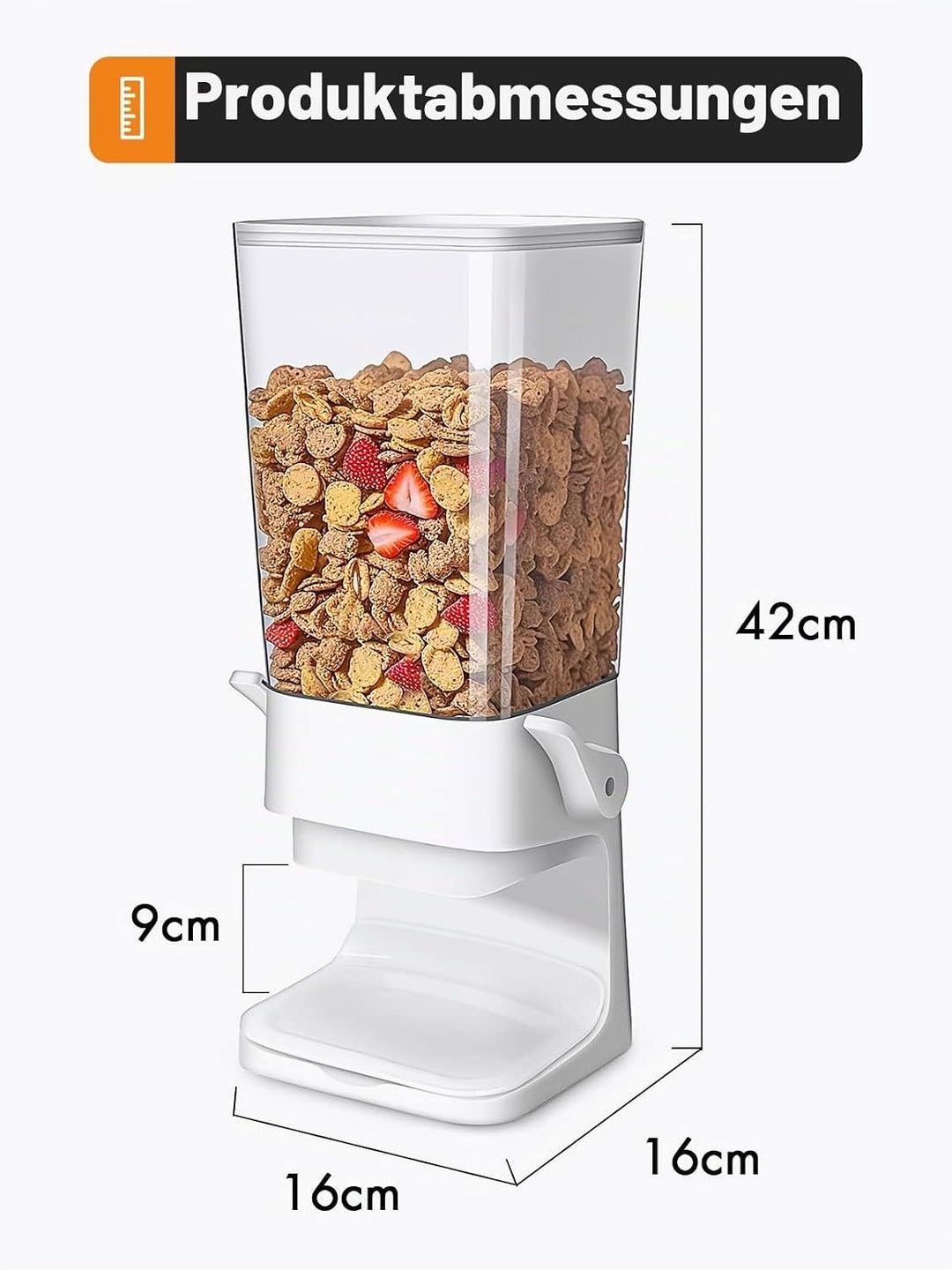 Tokokimo Cereal Dispenser, Zerkleinert Keine Cerealien Beim Ausgeben, Müslispender für Zereales Früh