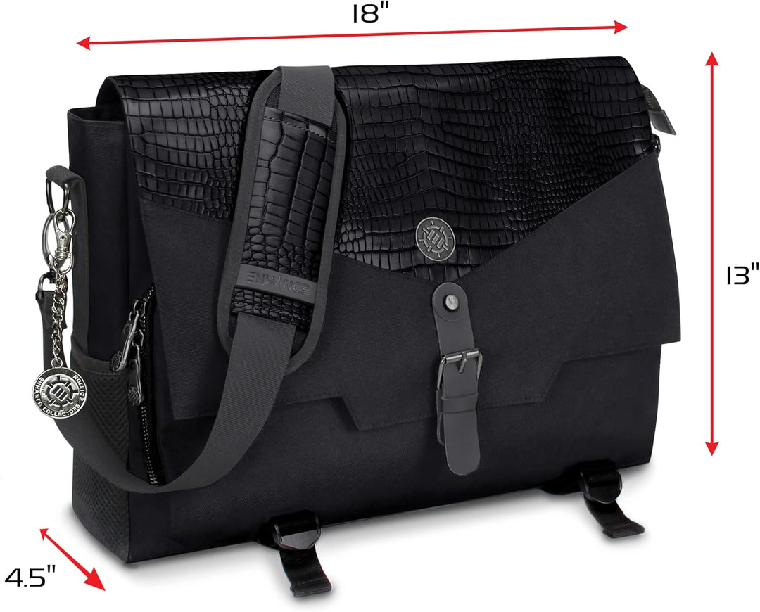 ENHANCE Player's Essentials DND-Tasche, Sammleredition - Umhängetasche aus Drachenhaut für 2–4 Büche