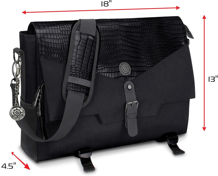ENHANCE Player's Essentials DND-Tasche, Sammleredition - Umhängetasche aus Drachenhaut für 2–4 Büche