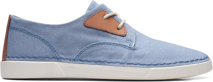 Clarks Herren Gereld Tie Sneaker 39.5 EU Blue Textile, 39.5 EU Blue Textile