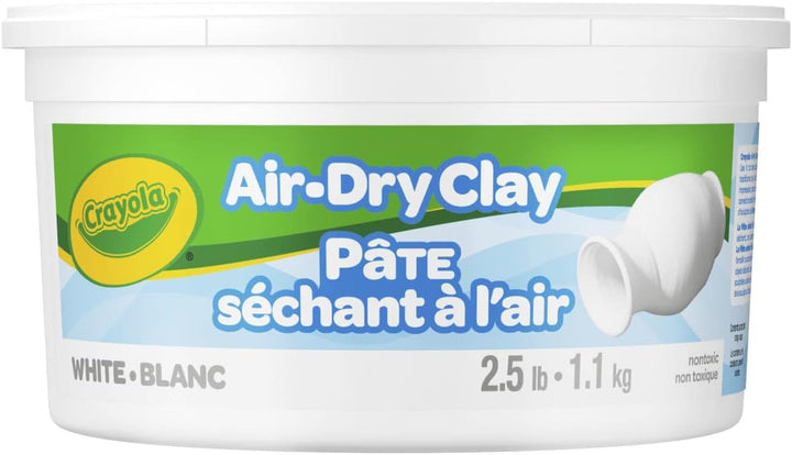 Crayola Air Dry Clay Bucket, White, 2.5 Pound