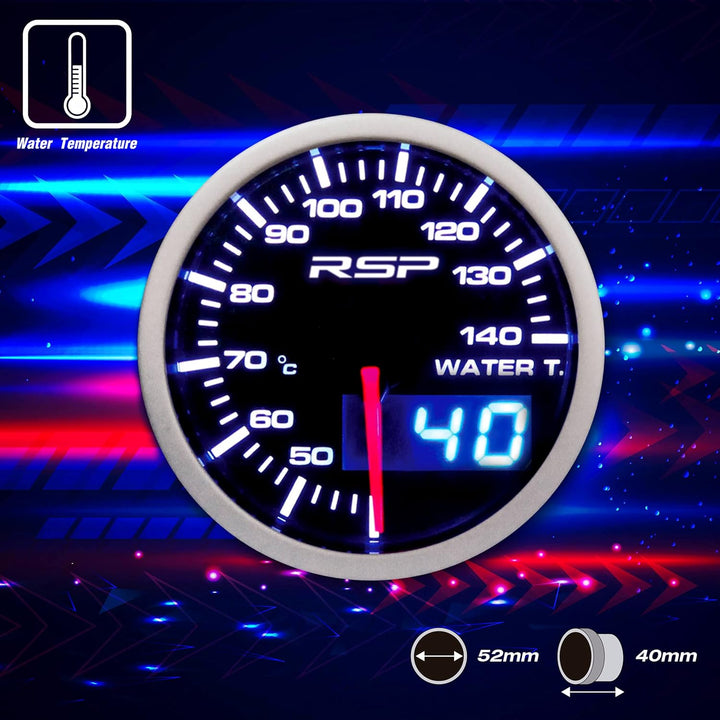 RSP "Depo Type" LED-Wassertemperaturanzeige, elektrisch, 52 mm