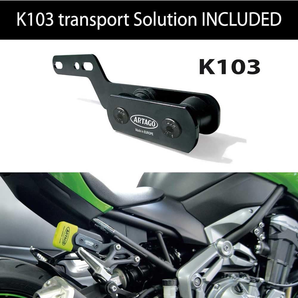 Artago 69X3 Pack Bremsscheibenschloss Diebstahlsicherung Hohe Sicherheit + Halterung für Kawasaki Z9