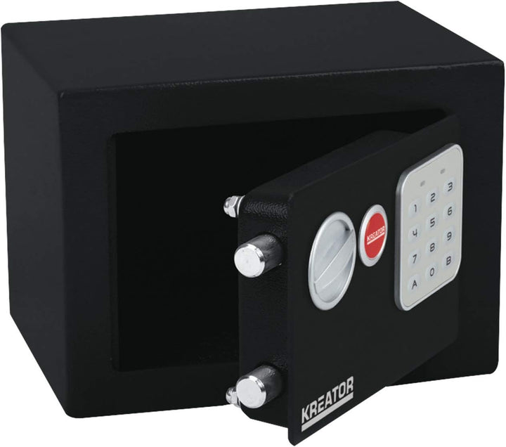 Kreator KRT692007 Minitresor Safe Tresor mit elektronischem Code Zahlenschloss 170x230x170mm