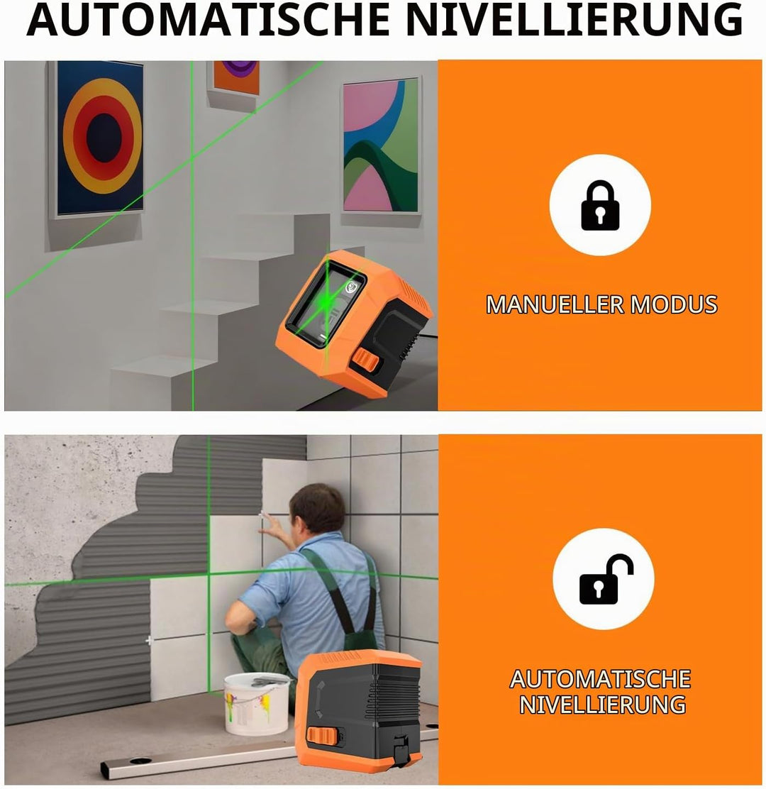 Grünkreuz-Laser, Laser-Horizontometer (automatische Ausrichtung, Helligkeitsstellung, Schutzklasse I