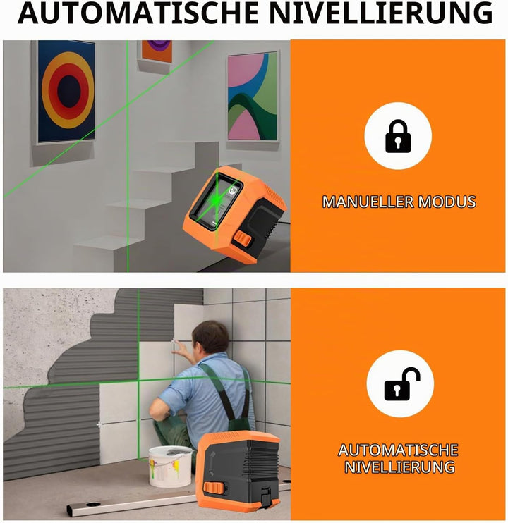 Grünkreuz-Laser, Laser-Horizontometer (automatische Ausrichtung, Helligkeitsstellung, Schutzklasse I