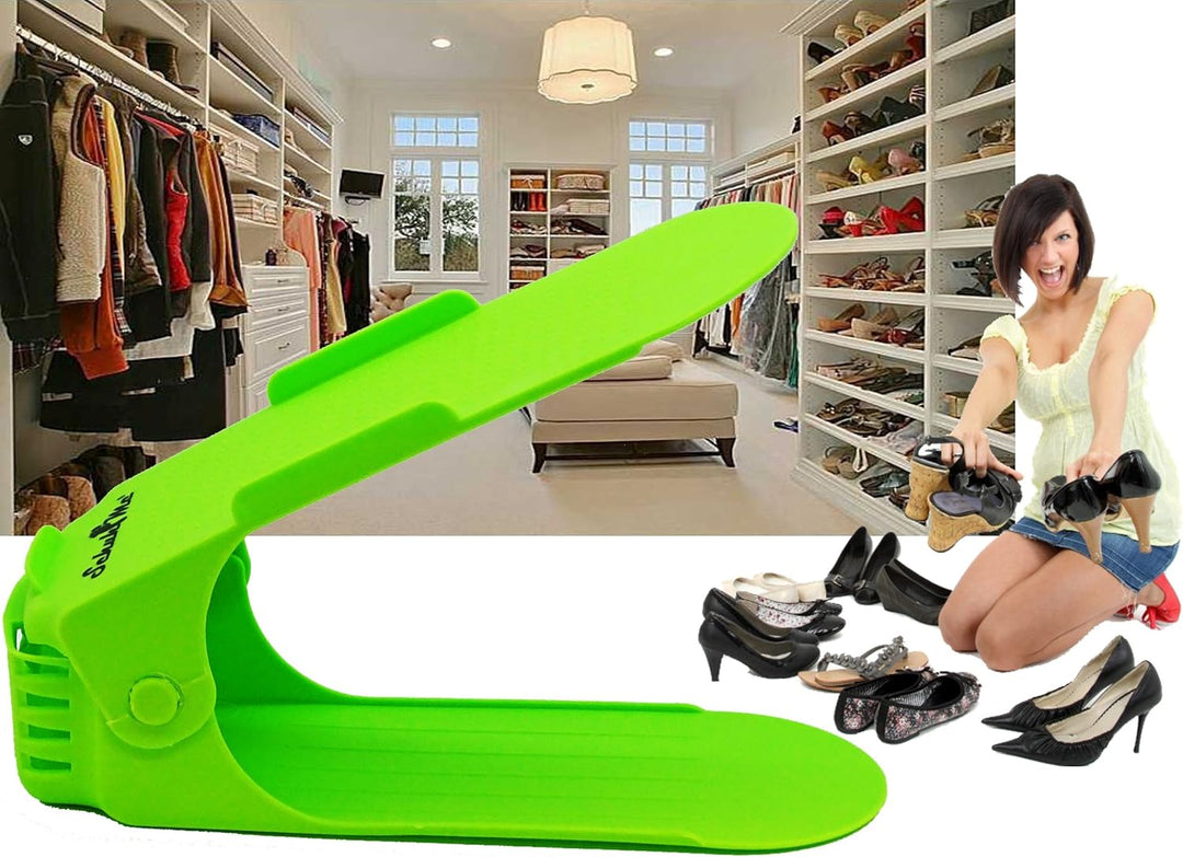 16 x Verstellbarer Profi Schuhstapler Schuhorganizer Schuhhalter – Magic Shoe Rack Organizer - Spars