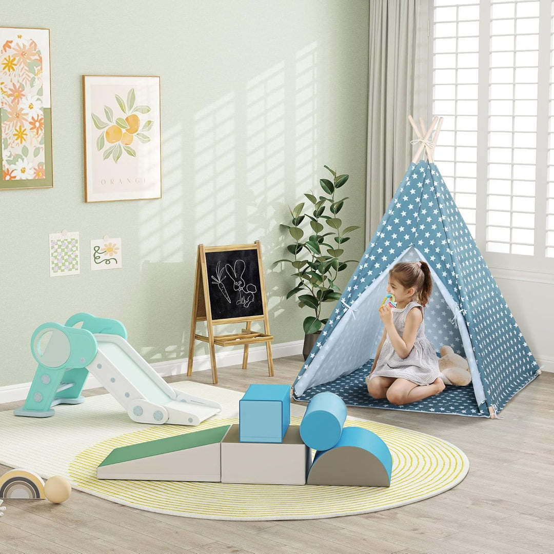 HOMCOM 5 TLG. Schaumstoff Bausteine Kinder Softbausteine Klettern Bauklötze Weiche Schaumstoffbauste