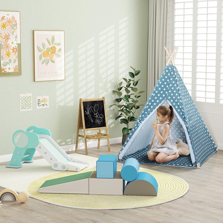 HOMCOM 5 TLG. Schaumstoff Bausteine Kinder Softbausteine Klettern Bauklötze Weiche Schaumstoffbauste