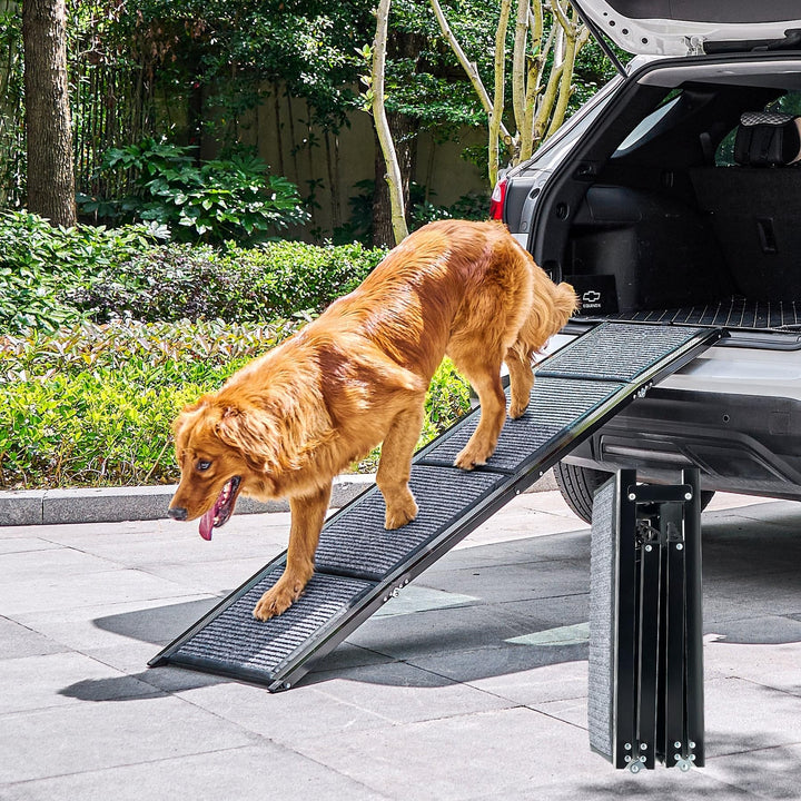 CO-Z Hunderampe Auto klappbar 170cm Leichteres EIN- und Aussteigen für kleine und grosse Hunde bis 9