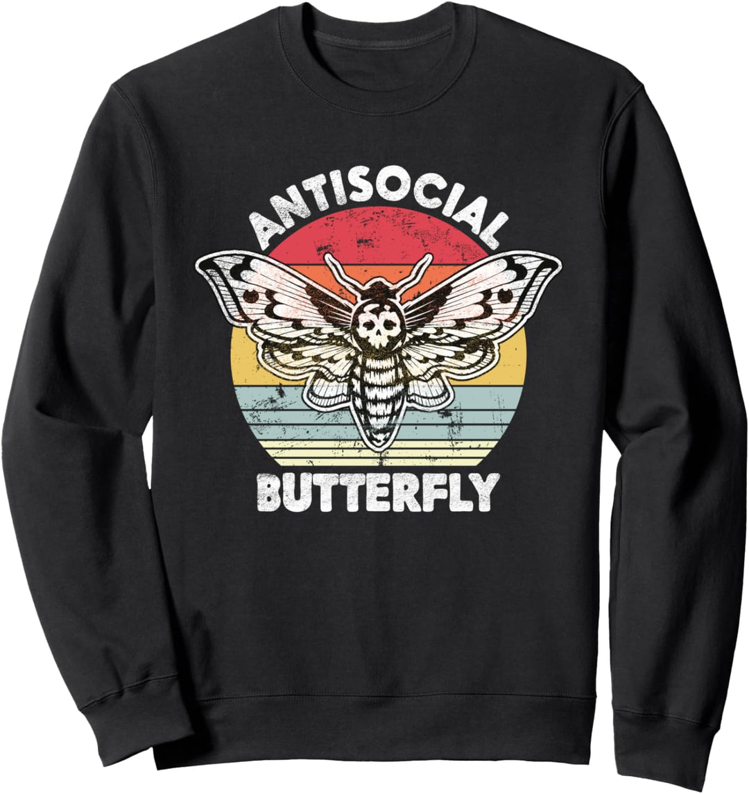 Antisocial Butterfly, Lustiger Introvertierter, Retro Sweatshirt