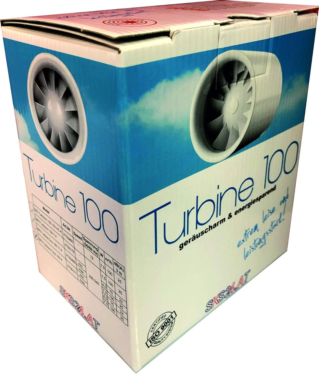 Rohreinschubventilator Soundless Turbine Duo - leise wie der Wind, stark wie eine Turbine (100mm mit