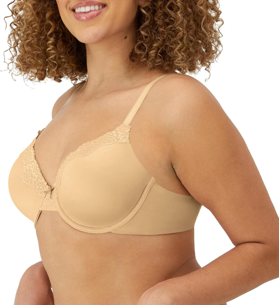 Maidenform Damen Comfort Devotion-Underwire Bügel-BH 85D Latte Lift/Black, 85D Latte Lift/Black