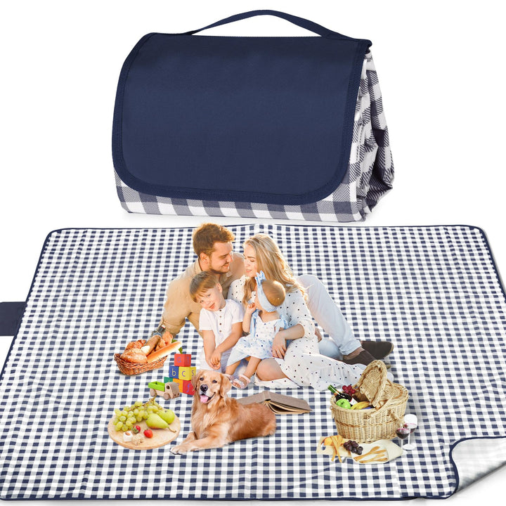 Picknickdecke, wasserdicht, 300 x 200 cm, grosse Stranddecke, sanddichte Picknickmatte mit Tragegrif