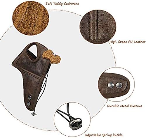 Leconpet Hund Fliegermütze, Hund Winter Pilotenmütze mit Ohrenklappen für kaltes Wetter (XXL, Schwar