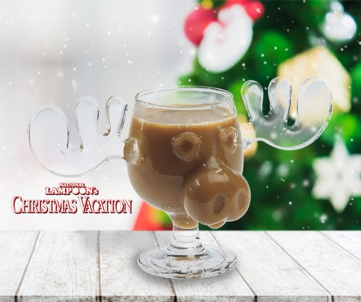 ICUP National Lampoon's Christmas Vacation Griswold Elch Tasse, 227 ml, transparent (08450) 1 Stück