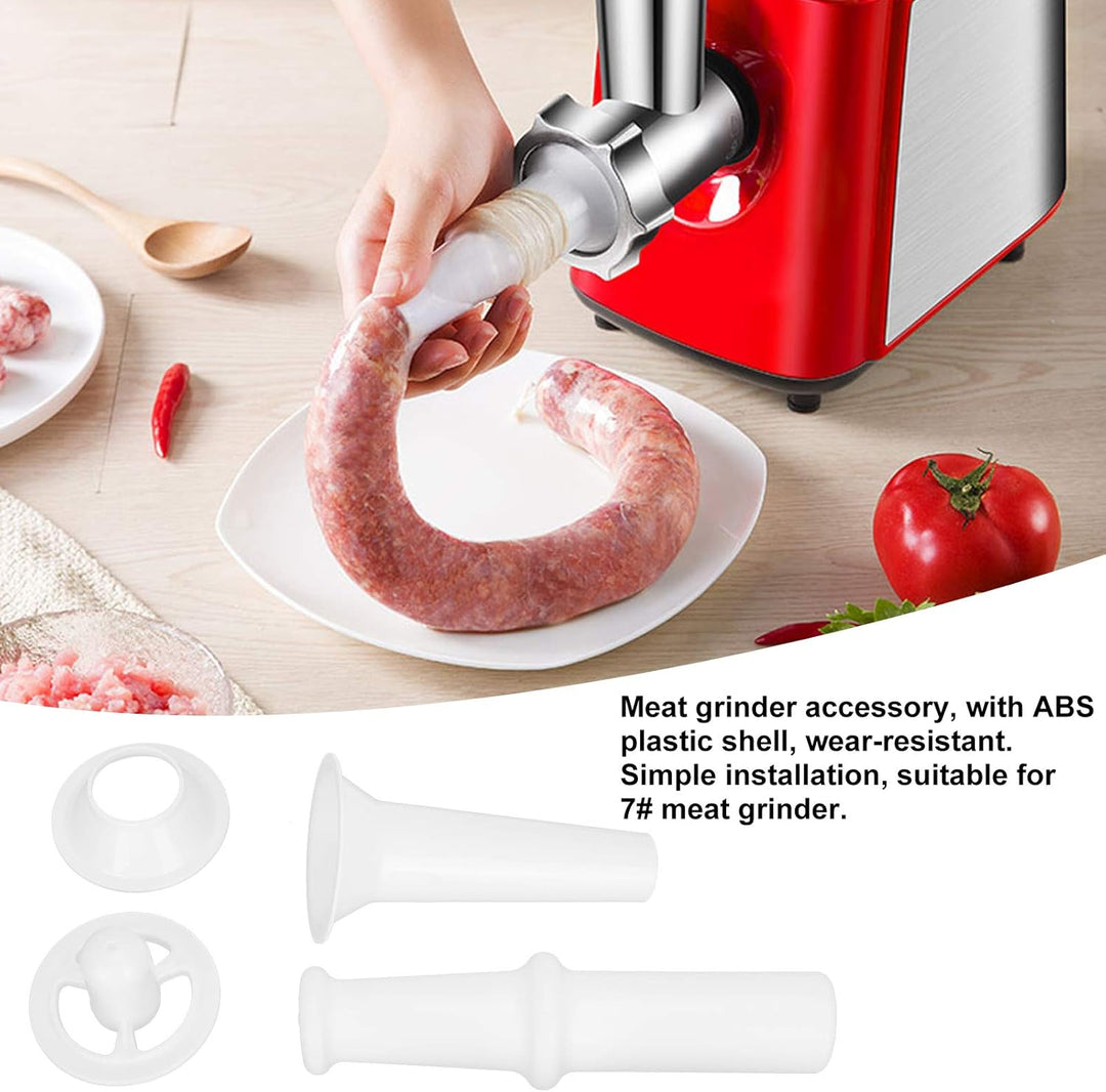 Fleischwolf-Tamper-Kits,Lebensmittelschieber + Wurstfülldüse + Kubbe-Aufsatz-Schieber-Metzger-Set Fl