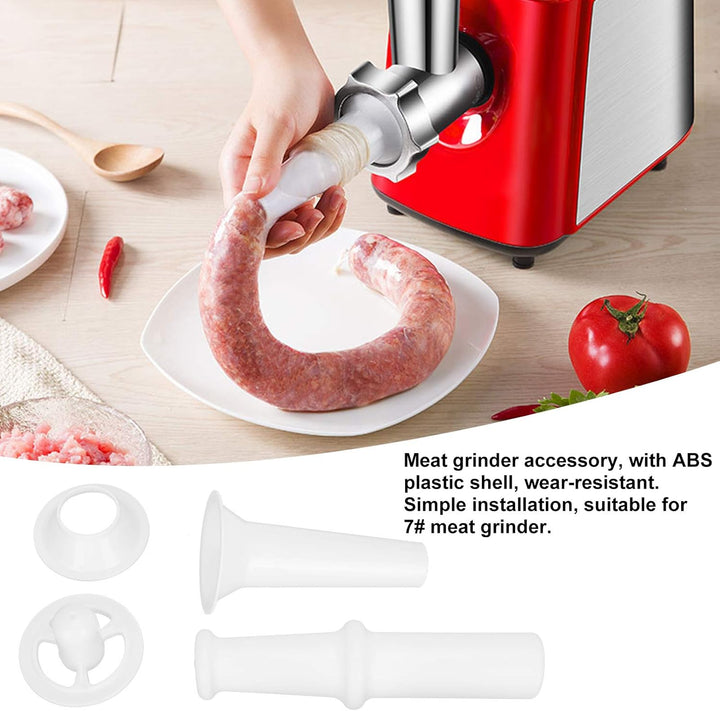 Fleischwolf-Tamper-Kits,Lebensmittelschieber + Wurstfülldüse + Kubbe-Aufsatz-Schieber-Metzger-Set Fl