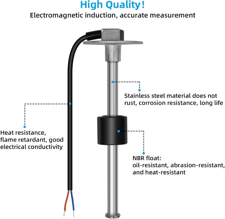 Kraftstoffanzeige,Rupse Universal Auto Kraftstoffstandsanzeige Tankuhr mit Wasserstandssensor Krafts