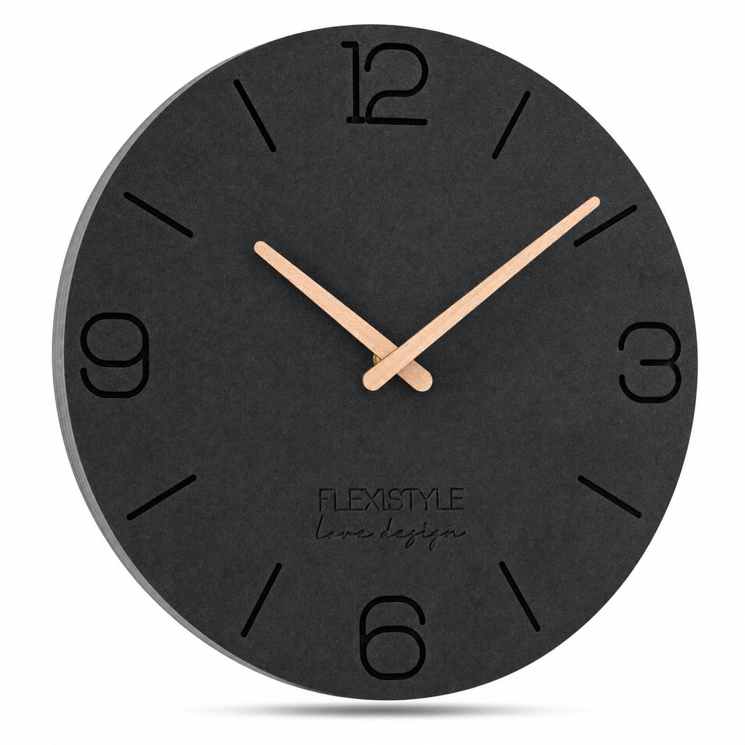 FLEXISTYLE Wanduhr ohne tickgeräusche ECO 30cm, Wohnzimmer, Schlafzimmer, in Europa hergestellt (Sch