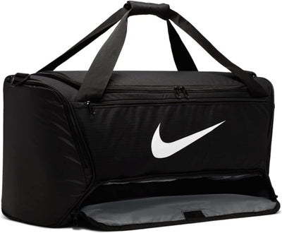 Nike Brasilia (Medium) Trainingstasche, Black/Black/White, 64 x 30 x 30 cm Single, Single