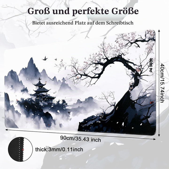 XXL Mauspad, Anime Mousepad 900x400mm, Gaming Mausepad Improved Precision and Speed, Mousepad mit Ve