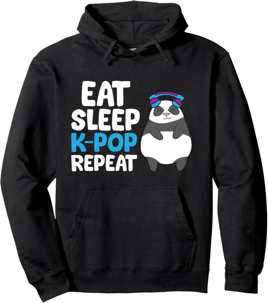 Eat Sleep K Pop Repeat Damen Herren Kinder K-Pop Musik Pullover Hoodie