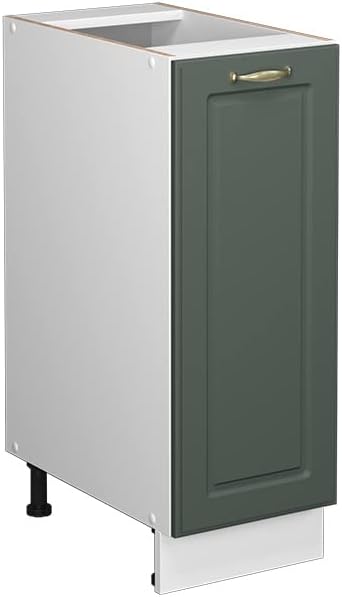 Vicco Apothekerschrank Fame-Line, Grün-Gold Landhaus/Weiss, 30 cm ohne Arbeitsplatte Grün-gold Landh