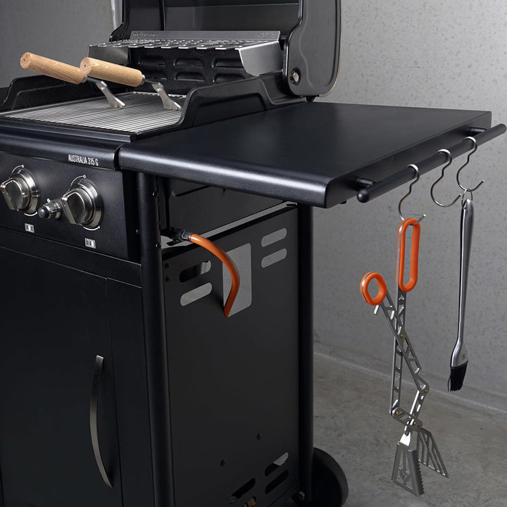 Universal-Griffe | Grillrostheber aus Edelstahl | abnehmbar - robust für alle Grillroste (Stäbe von
