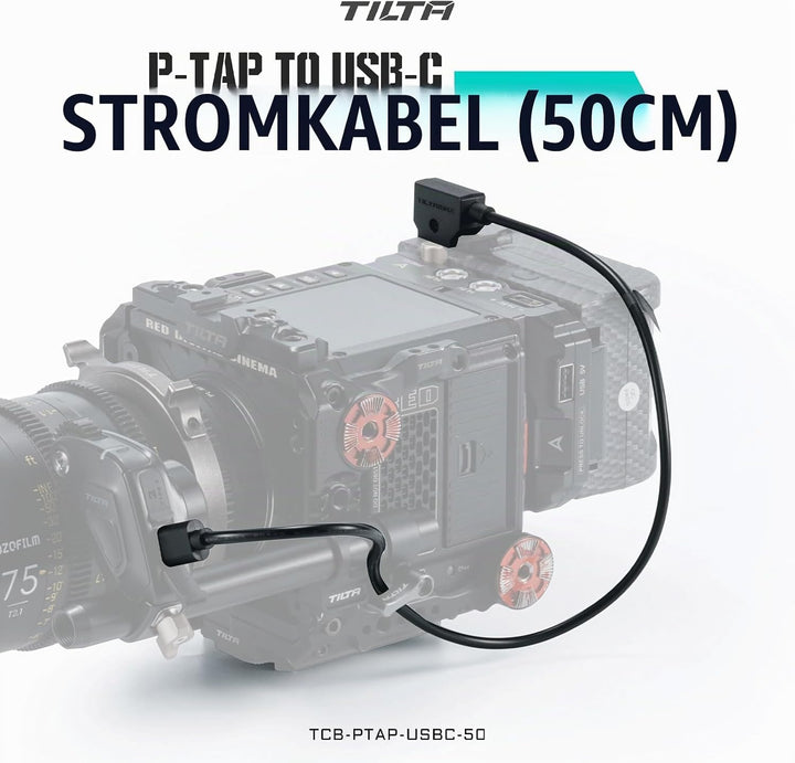 Tilta P-Tap auf USB- C Stromkabel (50cm), Nur Kompatibel mit dem Nano II Motor TCB-PTAP-USBC-50 P-Ta