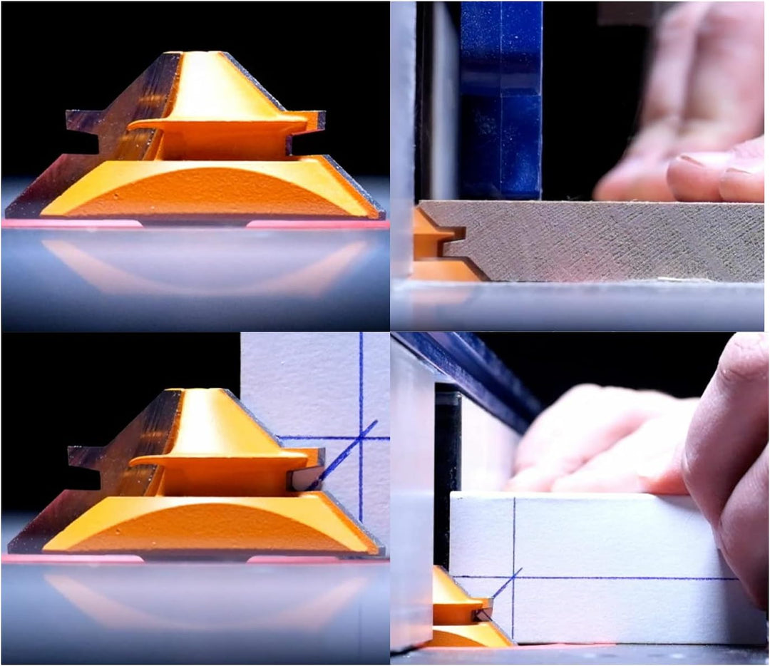 45 Grad Lock Mitre Router Bit, APLUS Holzfräser, Nutfräser + 8 mm Schaft Zungenschaft und Nutfräse S