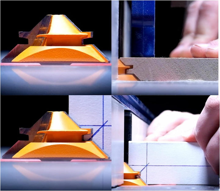 45 Grad Lock Mitre Router Bit, APLUS Holzfräser, Nutfräser + 8 mm Schaft Zungenschaft und Nutfräse S