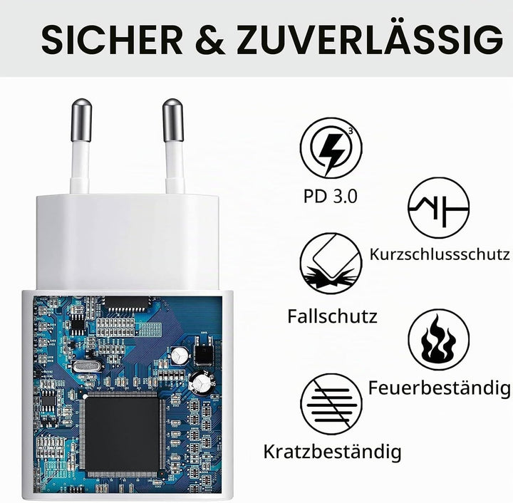 2er-Pack 25W USB C Schnellladegerät für Samsung Galaxy S26 S25 S24 S23 S22 S21 S20 FE Ultra Plus, A5