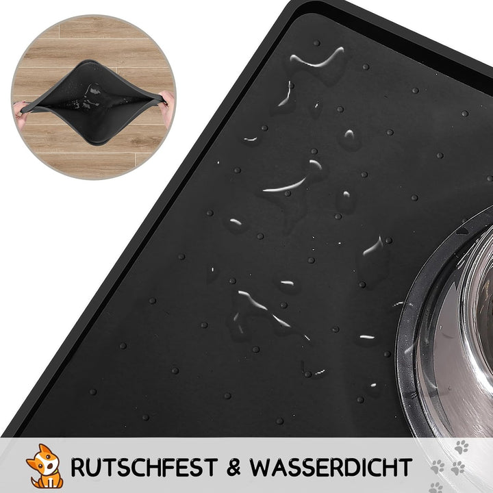 MateeyLife Napfunterlage Katzen/Hund, Hundenapf Kleine Hunde, Silikon Unterlage Hundenapf Grosse Hun