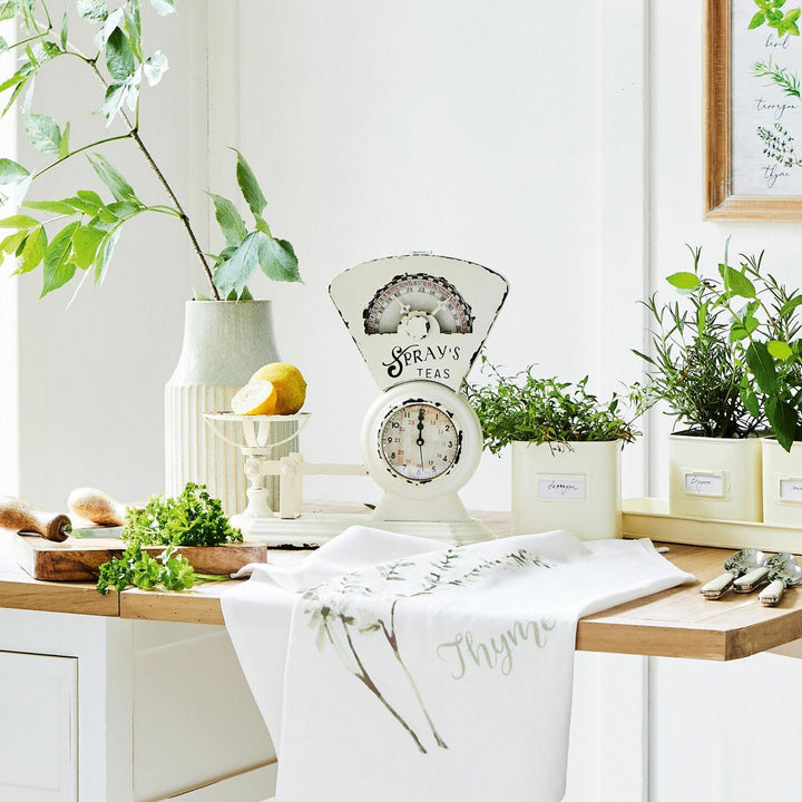 Loberon Uhr Balances, nostalgisches Design, von Einer Alten Waage inspiriert, Vintage-Look, Zeitmess