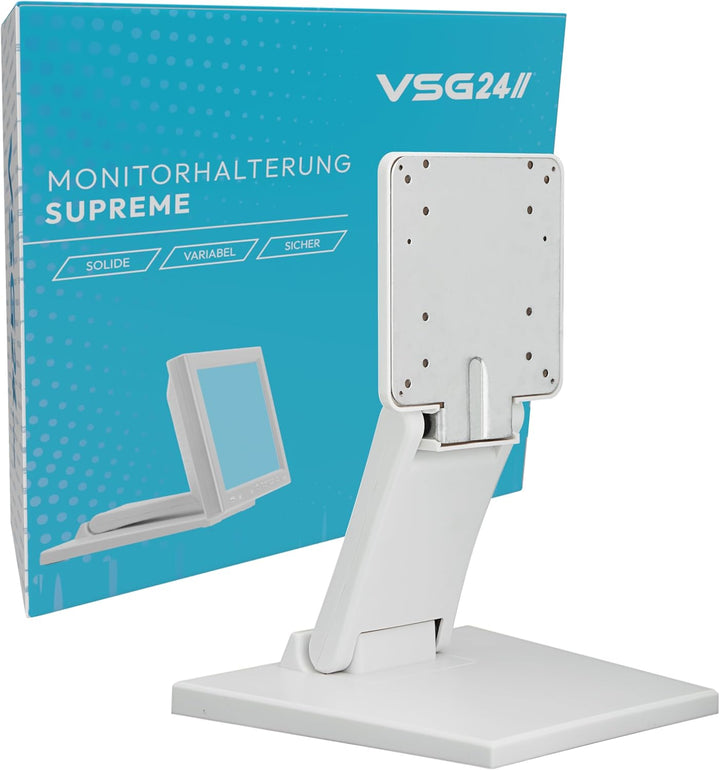 VSG Standfeste Halterung für Touchscreens, POS und PC Monitore / 10“- 22“ Zoll/verstellbar/Metallpla