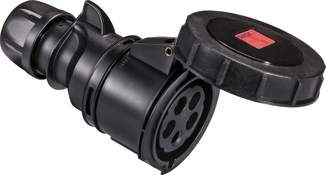 SIROX® CEE-Kupplung IP 67, 5-polig, 400 V, 6 h, schwarz Stromstärke 32 A, vernickelte Kontakte nein,