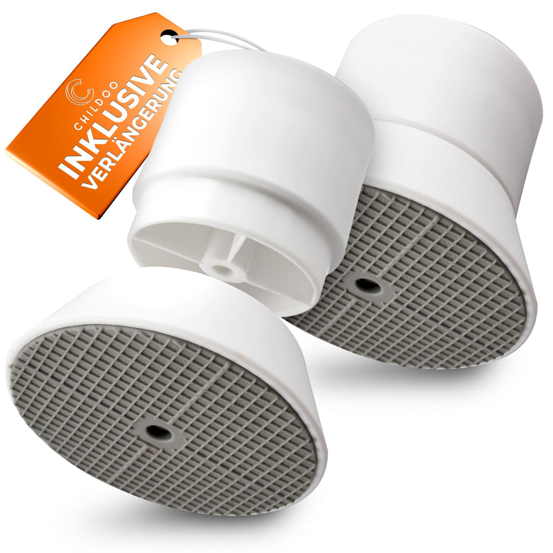 Wandschutzpads für Treppenschutzgitter ohne Bohren [inkl. Verlängerungsteilen, Anti-Rutsch] Elefante