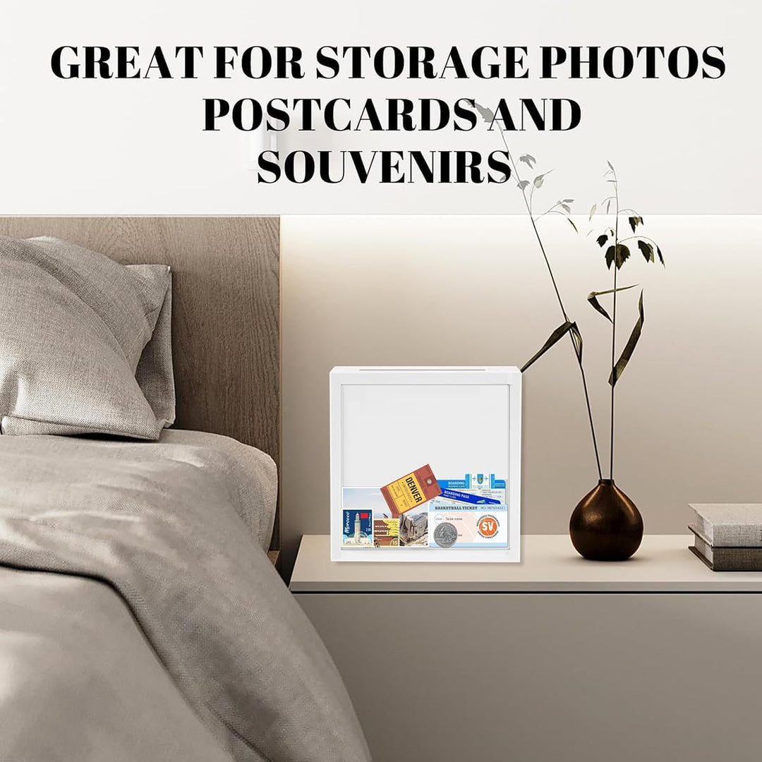 Reise Abenteuer Archivbox für Erinnerungen, 29*29cm Reise Konzert Ticket Schattenbox mit Schlitz, Re