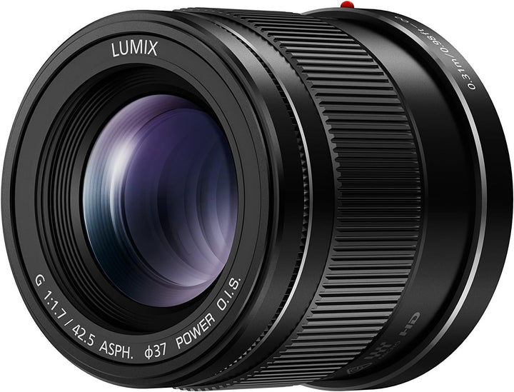 Panasonic H-HS043E LUMIX G Objektiv 42.5 mm/F1.7 ASPH.; optischer Bildstabilisator; schwarz Single,