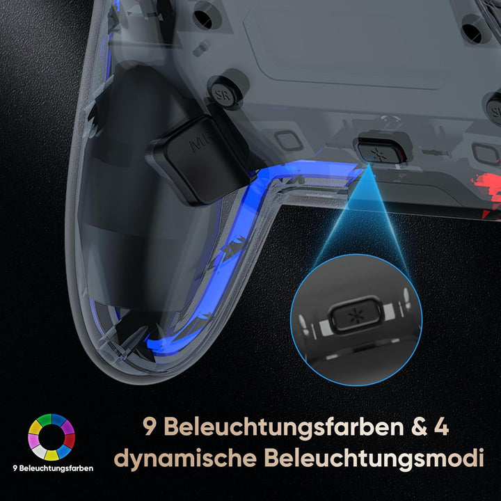 BETMI Wireless Controller für PS5, Pro/Slim/MAC/Steam Deck/PC, Hall-Effekt-Joystick, Doppelvibration