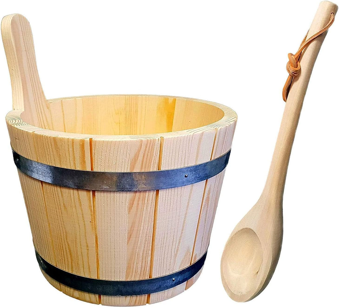 Sauna Starter Set 1 5-tlg. mit Kübel, Einsatz, Kelle und 2 x