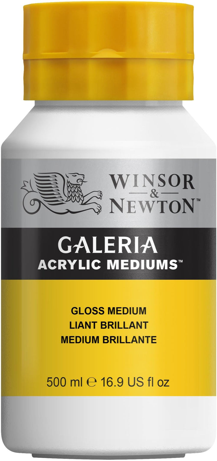 Winsor & Newton 3050820 Galeria Glanz Medium, 500 ml Topf, erhöht die Farbtiefe und die transparenz