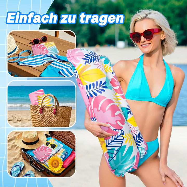 Elidepe Luftmatratze Pool, XL Pool Spielzeug Luftmatratze Wasser, 2 Stück PoolZubehör Spass Erwachse